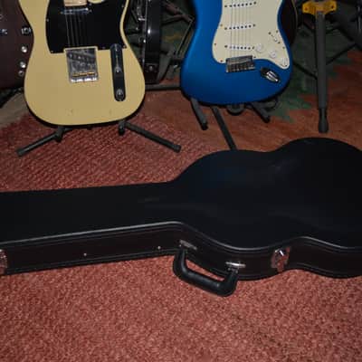 c. 1966 Vintage Harmony Holiday Bobcat, in Redburst w/DeArmond Gold foil PU's. New Black Dunlop Straplocks & New tuners installed, Fret markers installed, Ground installed & Set-Up, plus New Garry Black Hardshell Case image 19