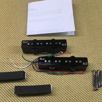 *Genuine Fender N3 Noiseless Jazz J Bass Pickup Set With Dead Bridge Pickup image 2