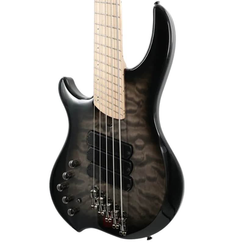 Dingwall Left-Handed Combustion 3X 5-String Multi-Scale Bass - 3-Pickup Quilt Top 2-Tone Blackburst w/Maple Fretboard image 1