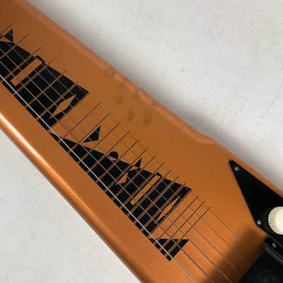 Vintage 1960s Harmony H-1 Lap Steel Electric Guitar Copper with Case image 7