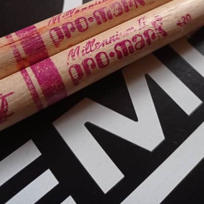Pro-Mark Rare Mike Portnoy signature drum sticks ( Red link) 1997-2004 - Hickory lacquered image 4