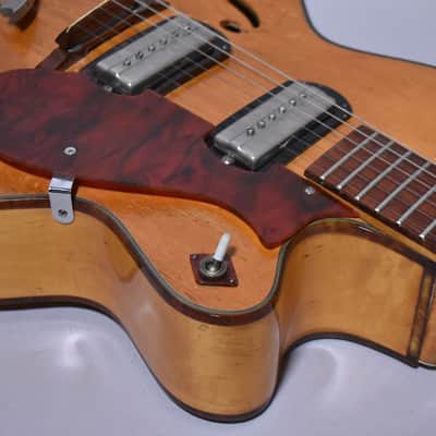 1950s Harmony H62 Meteor Archtop Electric Natural w/Bag image 9
