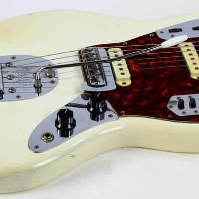 1962 Fender Jaguar Factory Custom Color OLYMPIC WHITE Pre-CBS w Original Brown Case & Strap image 17