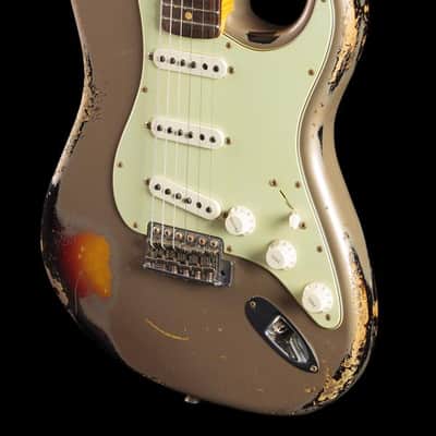 Fender Custom Shop 1960 Stratocaster® Relic Shoreline Gold over 3-Color Sunburst - CZ521778 image 2