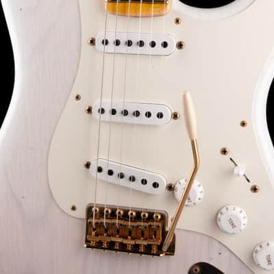Used 2021 Fender Custom Shop 1958 Stratocaster Journeyman Relic Mary Kaye Blonde with OHSC image 4