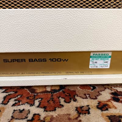 Vintage 1967 Marshall Super Bass White Tolex Plexi Guitar Amplifier Head *1960s* image 11
