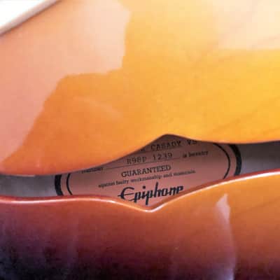 1998 Epiphone Jack Casady Signature Bass Rare Sunburst image 6
