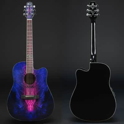 Lindo Swallow V2 Nylon Strings Electro Acoustic Guitar | Dreamcatcher 12th Fret Inlay | Purple Pink Burst | Luminlays image 2