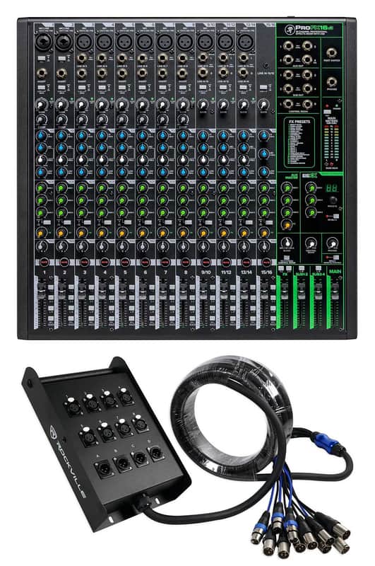 Mackie ProFX16v3 16-Channel 4-Bus Effects Mixer w/USB ProFX16 v3 +Snake Cable image 1