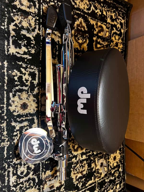 DW DWCP3100 3000 Series Round Drum Throne with Vise Memory Lock - Chrome image 1