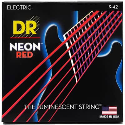 Hi Def Neon Red 6 Cordes Light 9-42 DR Strings image 2
