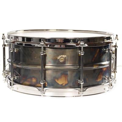 Joyful Noise 6.5x14 TKO Tailpipe Patina Brass Snare Drum w/Bright Nickel Hdw Sealed with Clear Carnauba Wax image 7