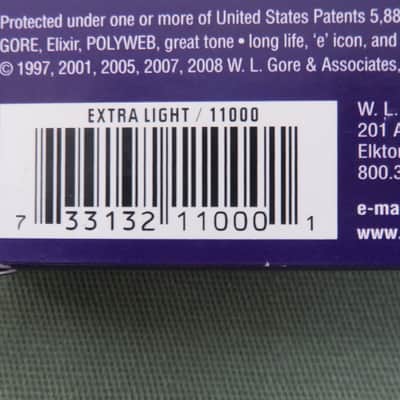 Elixir 11000 Polyweb 80/20 Bronze Acoustic Guitar Strings - Extra Light (10-47) 2010s - Standard image 5