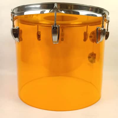 Ludwig 12x14"Amber Vistalite Concert Rack Tom Drum Vintage70s USA Blue/Olive 19x image 6