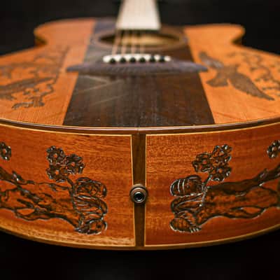 Blueberry Handmade  Acoustic Guitar with a combination Cedar, Rosewood and Alaskan Spruce Top and Mahogany Back and Sides Buit to Order in 90 Days image 13