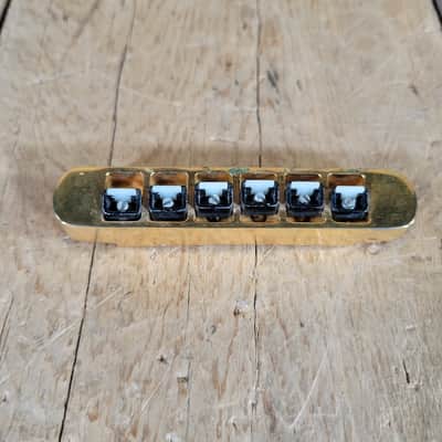 Gibson Three Point Top Adjust Gold Tune-o-Matic Bridge Explorer etc- Gold image 1