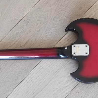 Teisco SG BASS 24" 1960s redburst image 13