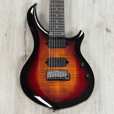 Mint Sterling by Music Man MAJ270X Majesty 7 John Petrucci 7-String Guitar, Flame Maple Top, Tiger Eye image 2