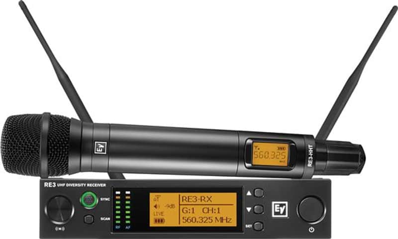Electro-Voice RE3 RE420 Handheld Wireless Microphone System Group 5L image 1