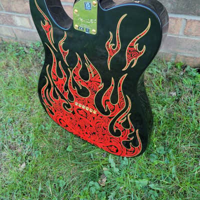 New 2022 Fender James Burton Telecaster Red Flames Great Player & Sound With Tweed Case image 9