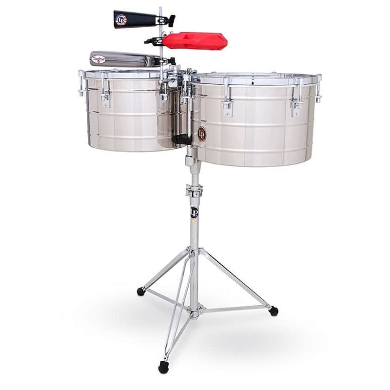 LP 15" & 16" Tito Puente Thunder Timbales - Stainless Steel image 1