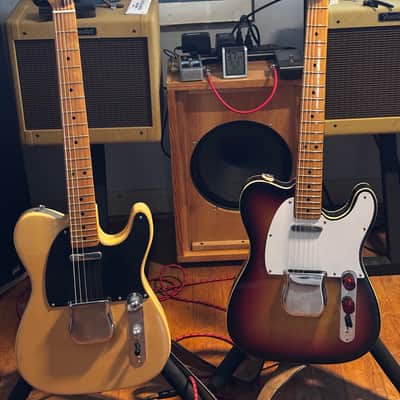 VINTAGE 1975 FERNANDES FTE 70 “BURNY OLDS” TELE  YELLOW SUNBURST ALL ORIGINAL. EXCELLENT CONDITION. MIJ image 9