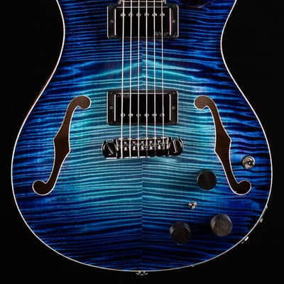 PRS Private Stock 10800 Hollowbody II Piezo Birds of a Feather Aqua Violet Glow (319) image 3