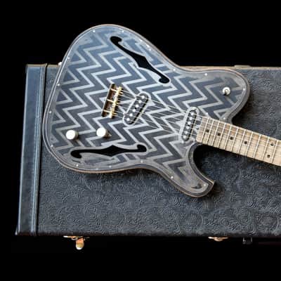Dax&Co. Ironhorse 2022 Black/Steel Etched Zig-Zag Guitar W/ Hardshell Case & COA! image 12