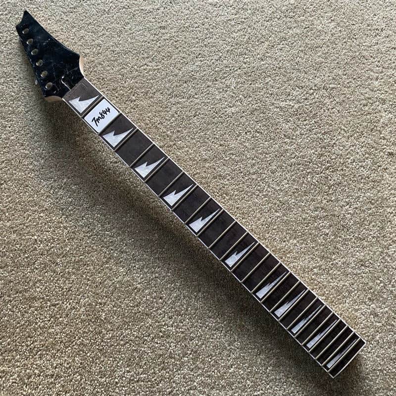 Black Maple Guitar Neck with Rosewood 24 Frets Fingerboard image 1