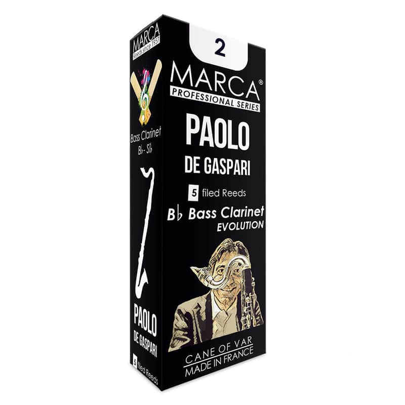 Mar Marca Paolo De Gaspari Reeds ~ 5 Pack ~ Bass Clarinet ~ 2 Re