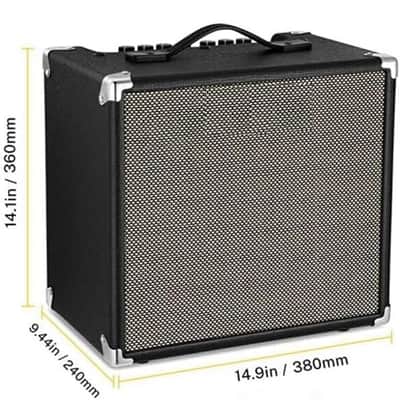 Bass Guitar Amp 30W Electric Guitar Bass Combo Amplifier with Onboard Clean and Distortion Overdrive Dual Tone Switching Practice image 2