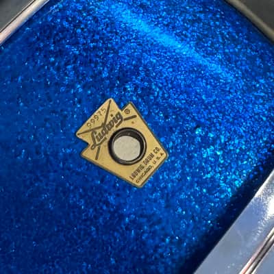 Ludwig Pioneer Snare Drum 1964  - Blue Sparkle image 6