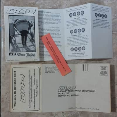 DOD Vibrothang FX22 [NOS - New Old Stock, Complete with Box & Manual] 1st edition 1990 - Metallic Candy Red image 3