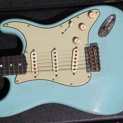 Fender Masterbuilt Andy Hicks Fat 64 Strat Brazilian Rosewood Journeyman Relic Aged Daphne Blue Josefina Pickups image 5