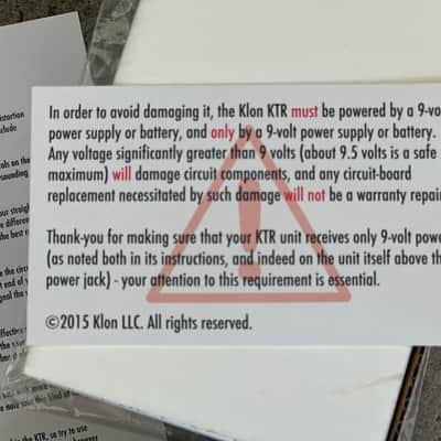 Klon KTR Professional Overdrive (Bill Finnegan) image 10