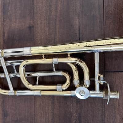 Bach 36 Stradivarius Professional Model Tenor Trombone with Traditional F Rotor 2010s - Clear-Lacquered Brass image 6