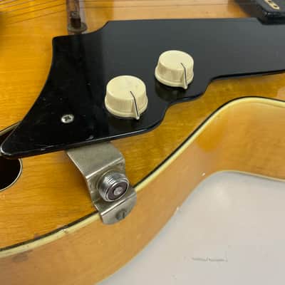 National 1120 Archtop 1950s Nice 16" Maple Body ,  with Factory Pickup, Hardshell case and Cable image 5