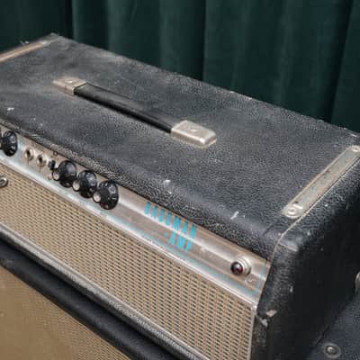 1969 Fender Bassman "Drip Edge" 2-Channel 50-Watt Guitar Amp Head & Cabinet image 5