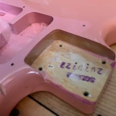 Squier Bullet Strat by Fender Electric Guitar Body Shell Pink Stratocaster 2007 image 5