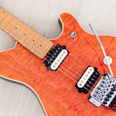 1997 Ernie Ball Music Man Axis EX Translucent Orange Quilt Top, EVH image 7
