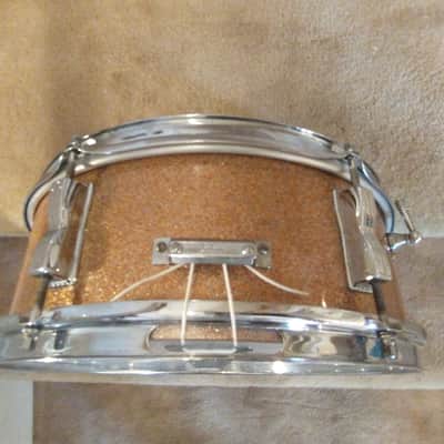 Ludwig Vintage pioneer pink champagne sparkle snare drum 1960s keystone badge outstanding! image 4