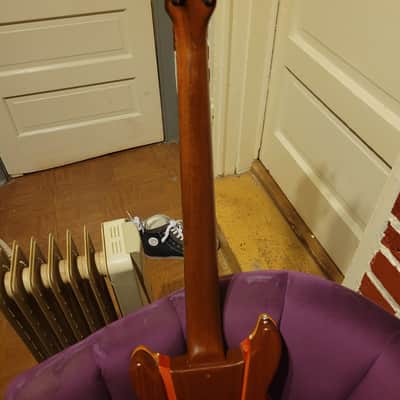 Gibson  Les Paul Jr  1959 Modded Maple Top With Brazilian Rosewood Inserts Painted Blue And Orange With Added Old Growth Flame Maple Cap Odd Ball Conversion image 7
