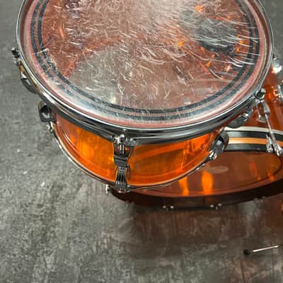 1974 Vintage Ludwig Vistalite 3-Piece Drum Set, Orange image 22