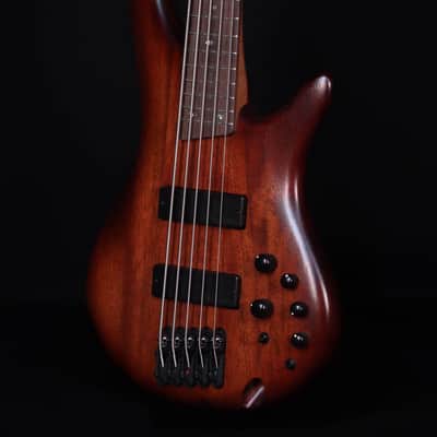 Ibanez SR505AMHL 5-String Bass, Mahogany Brown Burst Low Gloss image 2