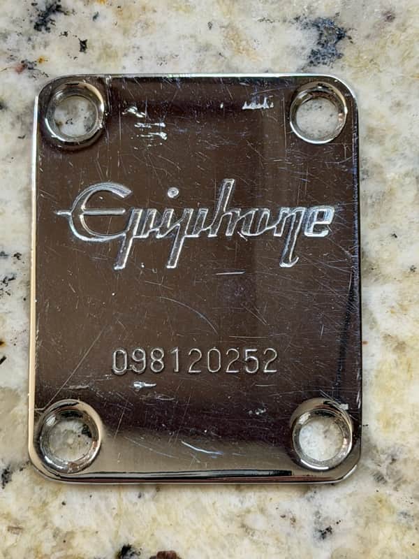 Epiphone Neck Plate - Chrome image 1