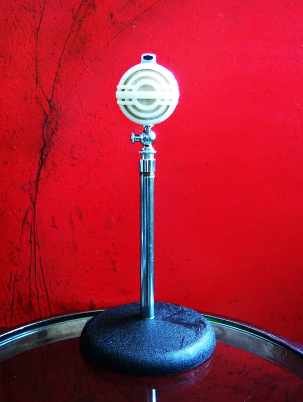 Vintage 1960's Kent M-20 crystal bullet microphone High Z Harp w Atlas stand Olson Lafayette Aiwa Philmore image 1