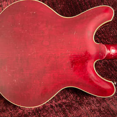 Yamaha SA-70 Short Scale Bass Guitar - Fretless - Semi Acoustic - Jumbo Hard Case - 1969 image 7
