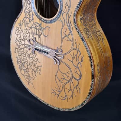 Blueberry Handmade Grand Concert Acoustic Guitar Tree of Life image 9