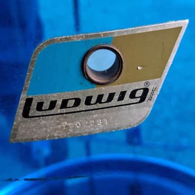 Ludwig  Vistalite 4 Piece Drum Kit Acrylic Shell Pack 1970 - Blue image 9