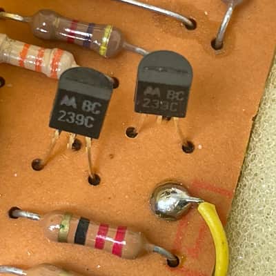 Vintage rare 1970s John Hornby Skews JHS Fuzz British guitar pedal made by Jen mint w original box and instructions 3xBC239 transistors image 11